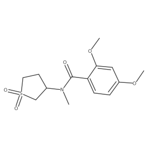 N-(1,1-dioxidotetrahydrothiophen-3-yl)-2,4-dimethoxy-N-methylbenzamide结构式
