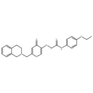 2-((6-((3,4-dihydroisoquinolin-2(1H)-yl)methyl)-4-oxo-4H-pyran-3-yl)oxy)-N-(4-ethoxyphenyl)acetamide结构式