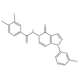 N-(1-(3-chlorophenyl)-4-oxo-1H-pyrazolo[3,4-d]pyrimidin-5(4H)-yl)-3,4-difluorobenzamide Structure