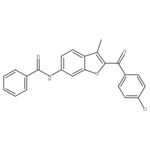 N-[2-(4-chlorobenzoyl)-3-methyl-1-benzofuran-6-yl]benzamide Structure