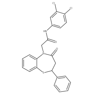 N-(3,4-dichlorophenyl)-2-(4-oxo-2-phenyl-3,4-dihydrobenzo[b][1,4]thiazepin-5(2H)-yl)acetamide Structure