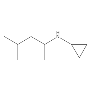 N-(4-methylpentan-2-yl)cyclopropanamine Structure