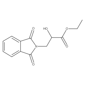 Ethyl 3-(1,3-dioxoisoindolin-2-yl)-2-hydroxypropanoate结构式