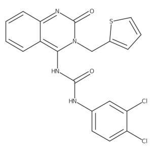 (E)-1-(3,4-dichlorophenyl)-3-(2-oxo-3-(thiophen-2-ylmethyl)-2,3-dihydroquinazolin-4(1H)-ylidene)urea Structure