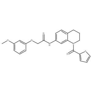 2-(3-methoxyphenoxy)-N-[1-(thiophene-2-carbonyl)-1,2,3,4-tetrahydroquinolin-7-yl]acetamide Structure