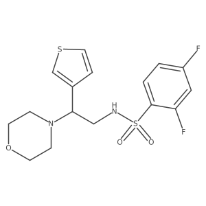 2,4-difluoro-N-(2-morpholino-2-(thiophen-3-yl)ethyl)benzenesulfonamide Structure