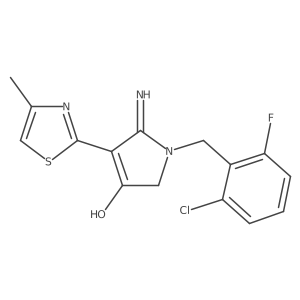5-amino-1-(2-chloro-6-fluorobenzyl)-4-(4-methyl-1,3-thiazol-2-yl)-1,2-dihydro-3H-pyrrol-3-one结构式