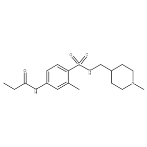 N-(3-methyl-4-{[(1-methylpiperidin-4-yl)methyl]sulfamoyl}phenyl)propanamide Structure