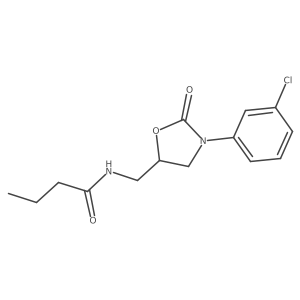 N-((3-(3-chlorophenyl)-2-oxooxazolidin-5-yl)methyl)butyramide Structure