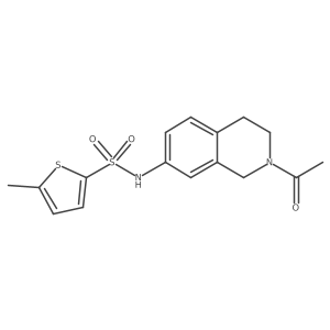 N-(2-acetyl-1,2,3,4-tetrahydroisoquinolin-7-yl)-5-methylthiophene-2-sulfonamide结构式