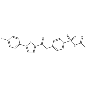 N-(4-(N-acetylsulfamoyl)phenyl)-5-(4-fluorophenyl)oxazole-2-carboxamide Structure