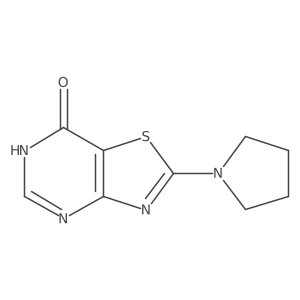 2-(pyrrolidin-1-yl)[1,3]thiazolo[4,5-d]pyrimidin-7(6H)-one结构式