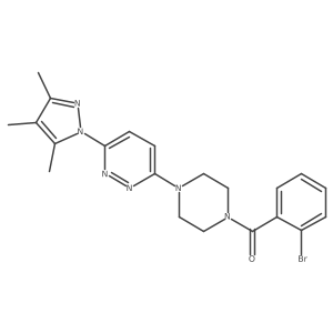 3-[4-(2-bromobenzoyl)piperazin-1-yl]-6-(3,4,5-trimethyl-1H-pyrazol-1-yl)pyridazine结构式
