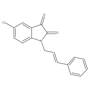 5-Chloro-1-(3-phenylprop-2-en-1-yl)-2,3-dihydro-1H-indole-2,3-dione结构式