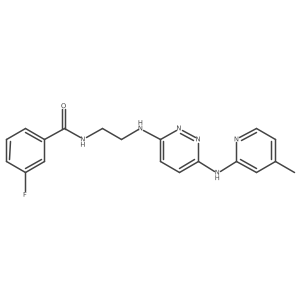 3-fluoro-N-(2-((6-((4-methylpyridin-2-yl)amino)pyridazin-3-yl)amino)ethyl)benzamide结构式