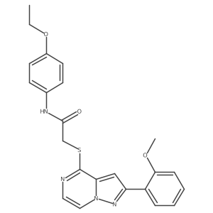 N-(4-ethoxyphenyl)-2-{[2-(2-methoxyphenyl)pyrazolo[1,5-a]pyrazin-4-yl]sulfanyl}acetamide结构式