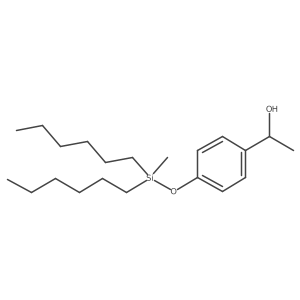 4-[(Dihexylmethylsilyl)oxy]-I+/--methylbenzenemethanol Structure