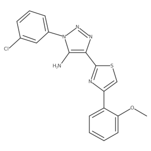 1-(3-chlorophenyl)-4-(4-(2-methoxyphenyl)thiazol-2-yl)-1H-1,2,3-triazol-5-amine结构式