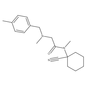 N-(1-cyanocyclohexyl)-N-methyl-2-{methyl[(4-methylphenyl)methyl]amino}acetamide Structure