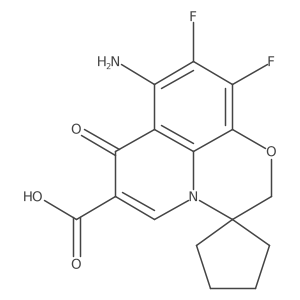 8'-Amino-9',10'-difluoro-7'-oxo-2'H,7'H-spiro[cyclopentane-1,3'-[1,4]oxazino[2,3,4-IJ]quinoline]-6'-carboxylic acid Structure