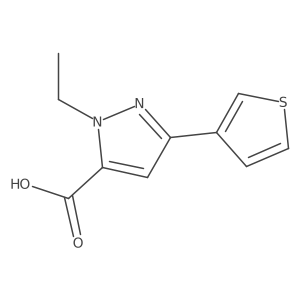 1-ethyl-3-(thiophen-3-yl)-1H-pyrazole-5-carboxylic acid结构式