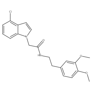 COc1ccc(CCNC(=O)Cn2ccc3c(Cl)cccc32)cc1OC结构式