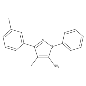 4-Methyl-3-(3-methylphenyl)-1-phenyl-1H-pyrazol-5-amine结构式