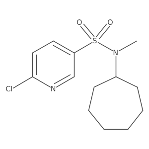 6-chloro-N-cycloheptyl-N-methylpyridine-3-sulfonamide Structure
