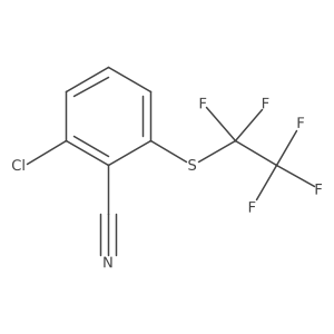 2-Chloro-6-(pentafluoroethylthio)benzonitrile Structure
