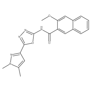 N-(5-(1,5-dimethyl-1H-pyrazol-3-yl)-1,3,4-oxadiazol-2-yl)-3-methoxy-2-naphthamide Structure