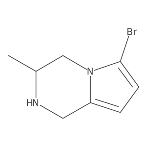 6-Bromo-3-methyl-1,2,3,4-tetrahydropyrrolo[1,2-a]pyrazine结构式