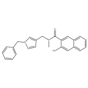 CN(Cc1cnn(Cc2ccccc2)c1)C(=O)c1cc2ccccc2cc1O结构式
