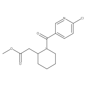 Methyl 2-[1-(6-chloropyridine-3-carbonyl)piperidin-2-yl]acetate Structure