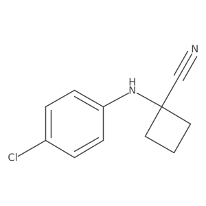 1-((4-Chlorophenyl)amino)cyclobutanecarbonitrile Structure