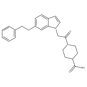1-{[6-(benzyloxy)-1H-indol-1-yl]acetyl}piperidine-4-carboxamide Structure