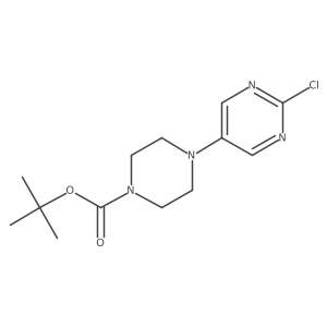 Tert-butyl 4-(2-chloropyrimidin-5-yl)piperazine-1-carboxylate结构式