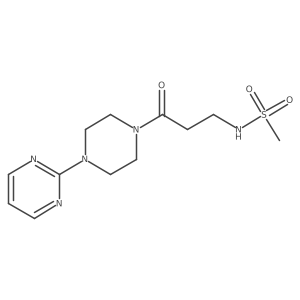 N-[3-Oxo-3-[4-(2-pyrimidinyl)-1-piperazinyl]propyl]methanesulfonamide Structure