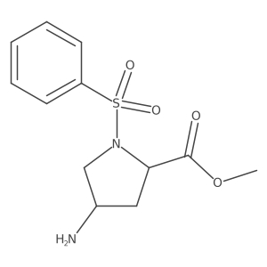D-Proline, 4-amino-1-(phenylsulfonyl)-, methyl ester, trans- Structure