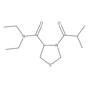 N,N-Diethyl-3-(2-methyl-1-oxopropyl)-4-thiazolidinecarboxamide结构式