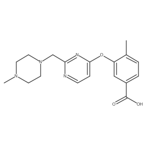 4-Methyl-3-[[2-[(4-methyl-1-piperazinyl)methyl]-4-pyrimidinyl]oxy]benzoic acid Structure
