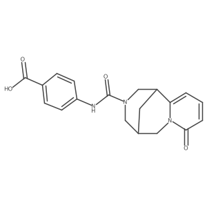 4-{[(8-Oxo-1,5,6,8-tetrahydro-2H-1,5-methanopyrido[1,2-a][1,5]diazocin-3(4H)-yl)carbonyl]amino}benzoic acid结构式