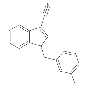 1-(3-Methylbenzyl)-1H-indole-3-carbonitrile结构式