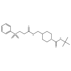 4-{[3-(benzenesulfonyl)propanamido]methyl}-N-tert-butylpiperidine-1-carboxamide结构式