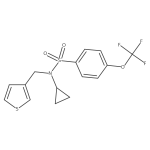 N-cyclopropyl-N-(thiophen-3-ylmethyl)-4-(trifluoromethoxy)benzenesulfonamide Structure