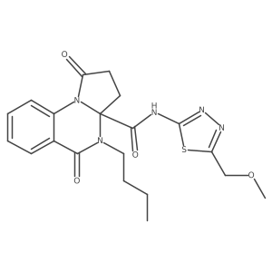 4-butyl-N-[(2Z)-5-(methoxymethyl)-1,3,4-thiadiazol-2(3H)-ylidene]-1,5-dioxo-2,3,4,5-tetrahydropyrrolo[1,2-a]quinazoline-3a(1H)-carboxamide Structure