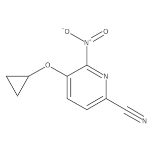 5-Cyclopropoxy-6-nitropicolinonitrile结构式