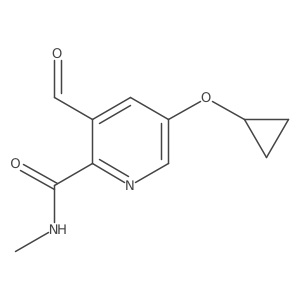 5-Cyclopropoxy-3-formyl-N-methylpicolinamide结构式
