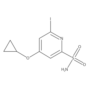 4-Cyclopropoxy-6-iodopyridine-2-sulfonamide结构式