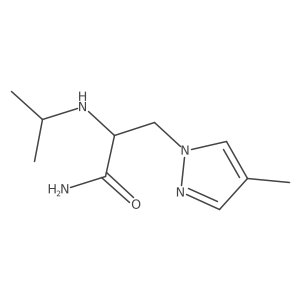 3-(4-methyl-1H-pyrazol-1-yl)-2-[(propan-2-yl)amino]propanamide Structure