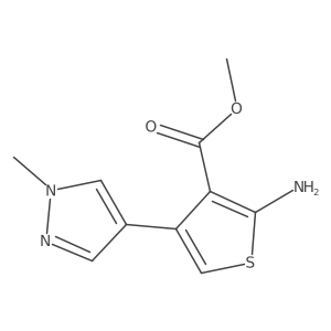 methyl 2-amino-4-(1-methyl-1H-pyrazol-4-yl)thiophene-3-carboxylate Structure